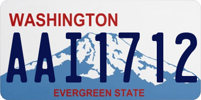 WA license plate AAI1712