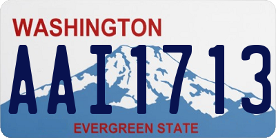 WA license plate AAI1713