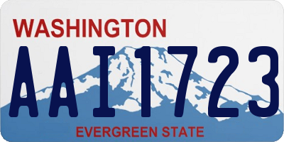 WA license plate AAI1723