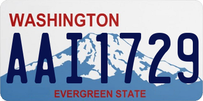 WA license plate AAI1729