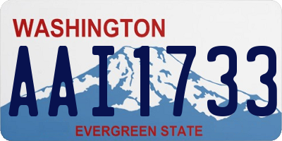 WA license plate AAI1733