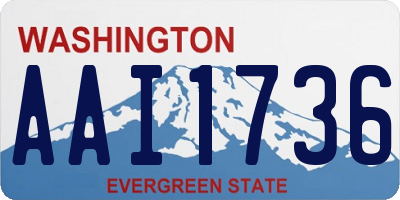 WA license plate AAI1736