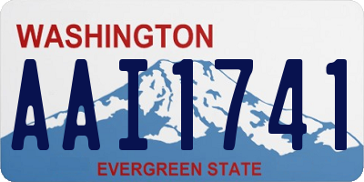 WA license plate AAI1741