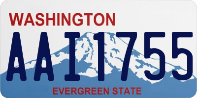 WA license plate AAI1755