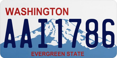 WA license plate AAI1786