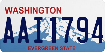 WA license plate AAI1794