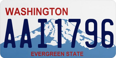 WA license plate AAI1796