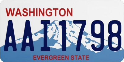 WA license plate AAI1798