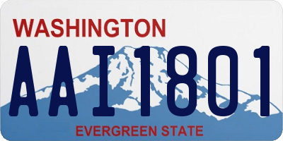 WA license plate AAI1801