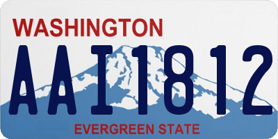 WA license plate AAI1812
