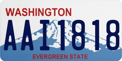 WA license plate AAI1818