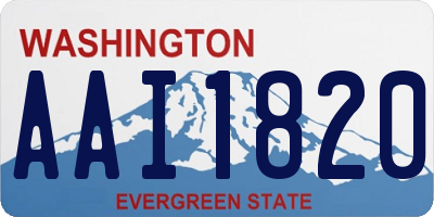 WA license plate AAI1820