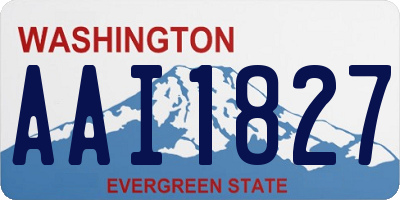 WA license plate AAI1827