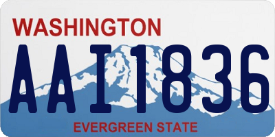 WA license plate AAI1836