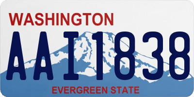 WA license plate AAI1838