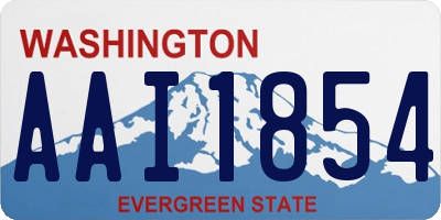 WA license plate AAI1854