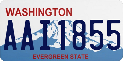 WA license plate AAI1855