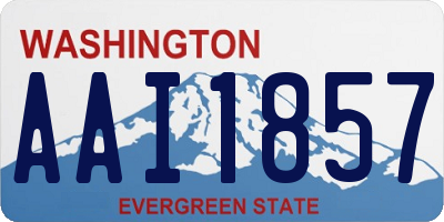 WA license plate AAI1857