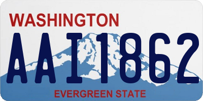 WA license plate AAI1862