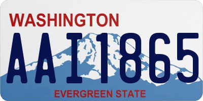 WA license plate AAI1865