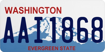 WA license plate AAI1868