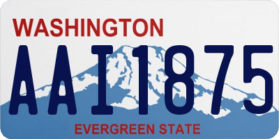 WA license plate AAI1875