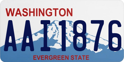 WA license plate AAI1876