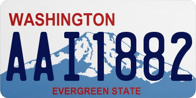 WA license plate AAI1882