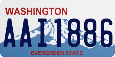WA license plate AAI1886
