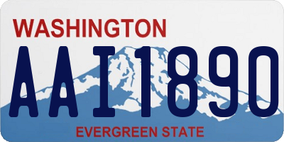 WA license plate AAI1890