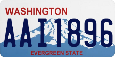 WA license plate AAI1896