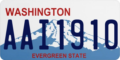 WA license plate AAI1910