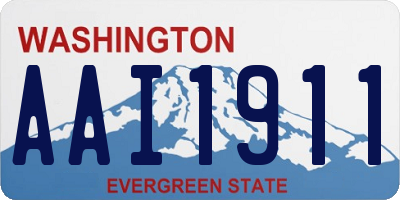 WA license plate AAI1911