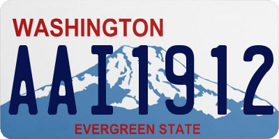 WA license plate AAI1912