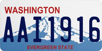 WA license plate AAI1916