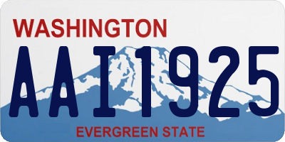WA license plate AAI1925
