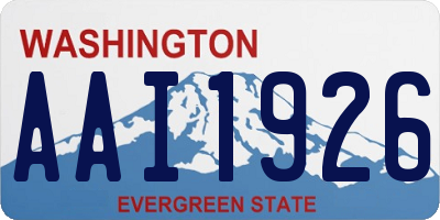 WA license plate AAI1926