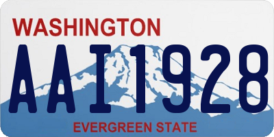 WA license plate AAI1928