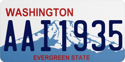 WA license plate AAI1935