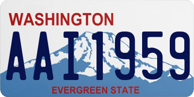 WA license plate AAI1959