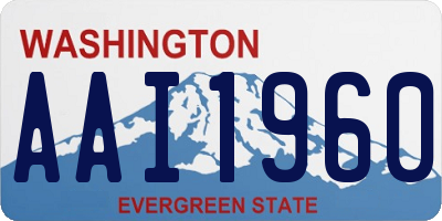 WA license plate AAI1960
