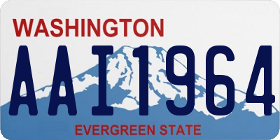 WA license plate AAI1964