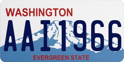 WA license plate AAI1966