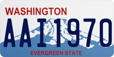 WA license plate AAI1970