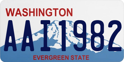 WA license plate AAI1982