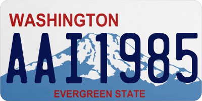WA license plate AAI1985