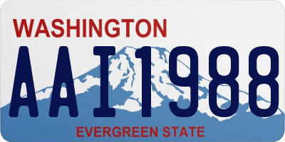 WA license plate AAI1988