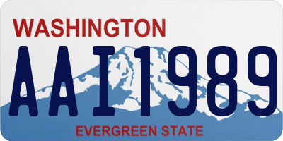 WA license plate AAI1989