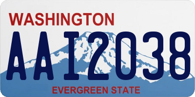 WA license plate AAI2038