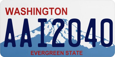 WA license plate AAI2040